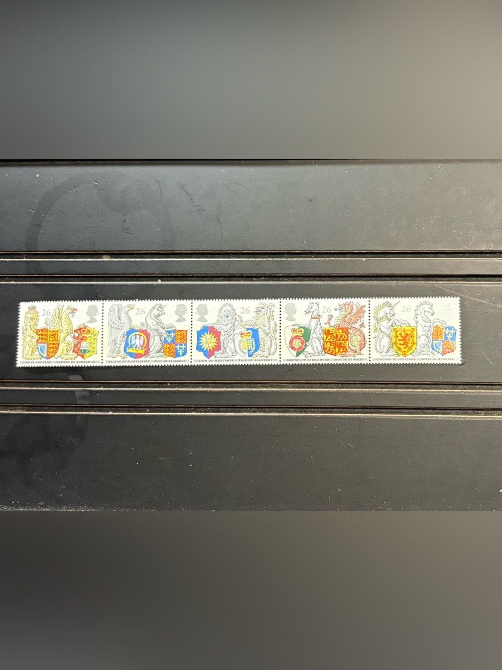 Lion of England-Griffin of Edward III
5 (26 cent stamps)